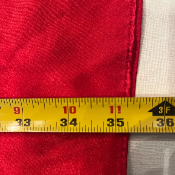 Vintage red satin stellar and celestial embroidered slip style nightgown. GUC! - Picture 7 of 7